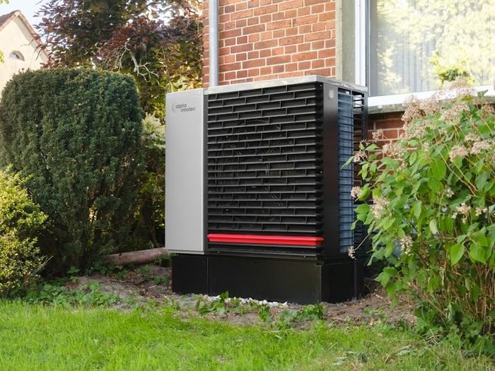 Wärmepumpe an einem Wohnhaus in Bad Iburg