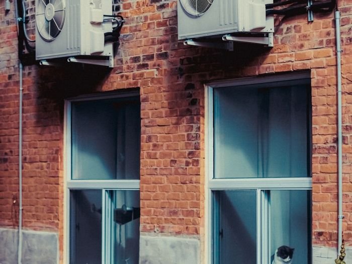 Wärmepumpe an einem Wohnhaus in Hagen a.T.W.